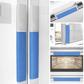 MRKG Refrigerator Handle Covers, Set of 6, Keep Your Kitchen Appliance Clean from Smudges, Drips, Food Stains, Oil. Fridge Handle Covers, Washable Without Fading or Cracking(Blue)