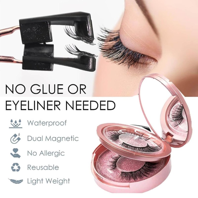 Qsrsjcq Dalarey Magnetic Lashes with Applicator Magnetic Eyelashes Natural Look
