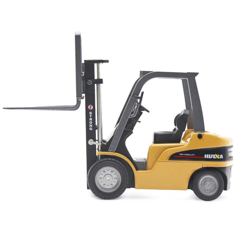 fisca 1:50 Metal Model Vehicle Set - Excavator, Backhoe Loader
