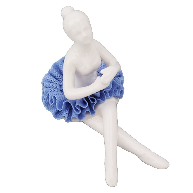 Ballerina Statue Beautiful Relaxed Mood Delicate Ceramic Ballet Dancer Figurine