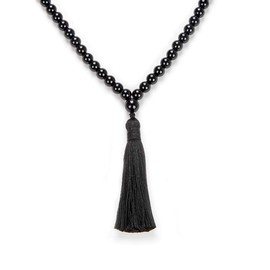 Yoga Necklace Jewellery Beads Long Tassel Necklace Jasper with 108 Mala Beads for Men or Women, Stone