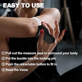 TIUZOIES - Paquete de 2 cintas métricas para el cuerpo de 60 pulgadas (150 cm), pasador de bloqueo y botón retráctil, diseño ergonómico y portátil, ci
