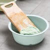 Lakingo Natural Bamboo Hand Washboard for Laundry, Small Wood Scrub
