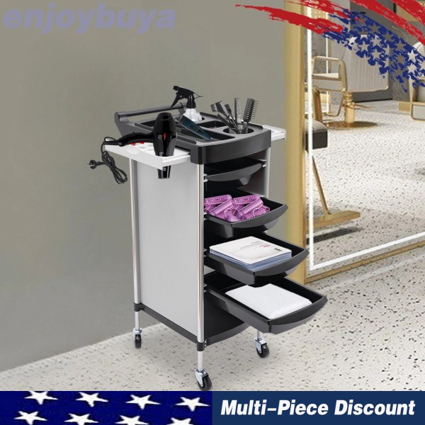 Unbranded Salon Trolley Drawer Hairdressing Tool Shelf Cart Multi-Function