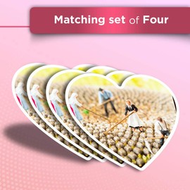 Vinyl Heart Stickers (Set of 4) - ny Farmers Farm Joke Toys Kids Fun Decals for Laptops,Tablets,Luggage,Scrap Booking,Fridges #24320