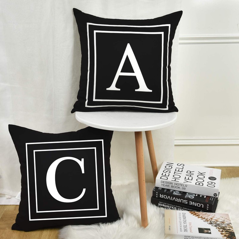 ASPMIZ Throw Pillow Covers English Alphabet A Pillow Covers, Initial