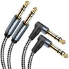 TEKERA Guitar Cable, 2-Pack 0.5M, Right Angle Balance 6.35mm TRS