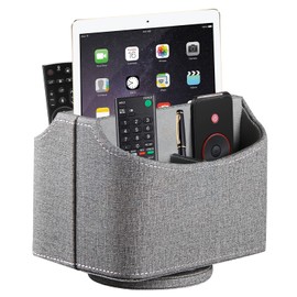 Remote Control Holder, Spinning Remotes Caddy Organizer for TV Accessories/ Controllers/ Office Supplies/ Phones, Bedside Table Desk Organizers and Decorations for Living Room, Desktop Storage Box