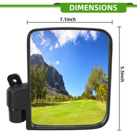 8MILELAKE Golf Cart Folding Side View Mirrors Compatible for Club Car, EZGO, Yamaha, Star, Zone Carts