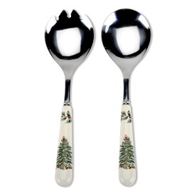 Spode Christmas Tree Salad Servers 2-Piece Set