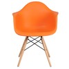 Flash Furniture 2 Pk. Alonza Series Orange Plastic Chair with