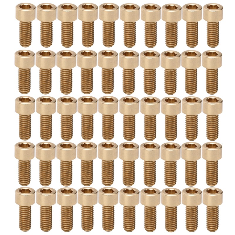 50Pcs Cap Hex Socket Screw Copper Fastener Hardware Tools Industrial