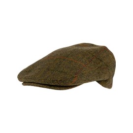 JACK PYKE Wool Blend Flat Cap Tweed Brown 57cm