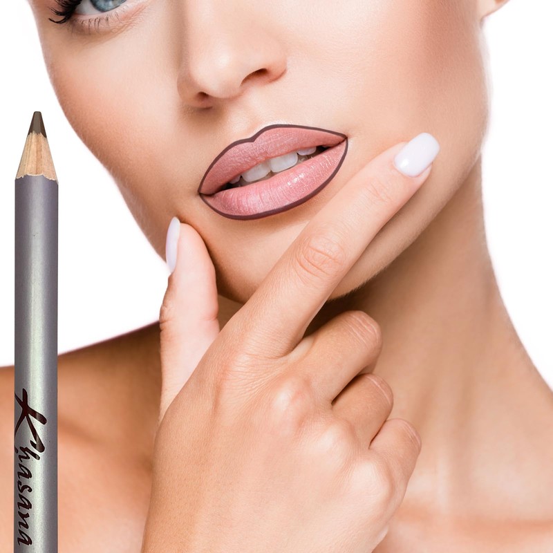 Khasana Lip Liner Pencil, Smooth Creamy Application, Long-Lasting, Nourishing &