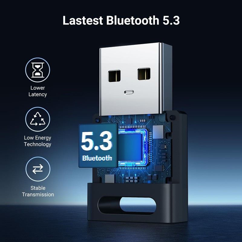 UGREEN USB Bluetooth 5.3 Adapter for PC, Plug & Play