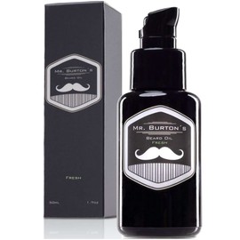 Beard Care for Men – Mr. Burton´s Beard Oil – Fresh – 50 ml Beard Oil Men for Beard Care – 100% Natural Ingredients – Premium Quality – Made in Germany