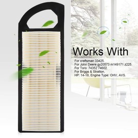 Air Filter for Filter 697153 698083 795115 653202 695547 697014 14-17.5 HP Replacement Compatible with 33425 Lawn Mower Gardening Accessories