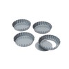 Dexam Non-Stick Loose Base Mini Quiche/Tart pan, Set of 4