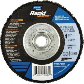 Norton 66261009585 Rapid Strip Type 27 Depressed Center Wheel: 4.5" Diameter
