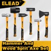 ELEAD 6-Piece Mallet Hammer Set, Fiberglass Handle Forge Steel Head,