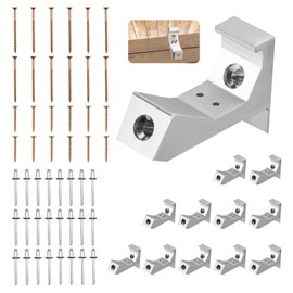 Gosknor 12pcs Squeaky Floor Repair Kit, Aluminum Alloy Squeak No More Wood A Floor Gap Fix Fixer Tools to Fasten Subfloor for Eliminating Noise