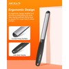 Professional Stainless Steel Nail File with Leather Case, ANIHCANO Curved