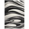 Homeroots 13' Black And Gray Abstract Shag Runner Rug