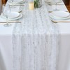 CHUQING Table Runner Silver Glitter 70 cm x 3 m