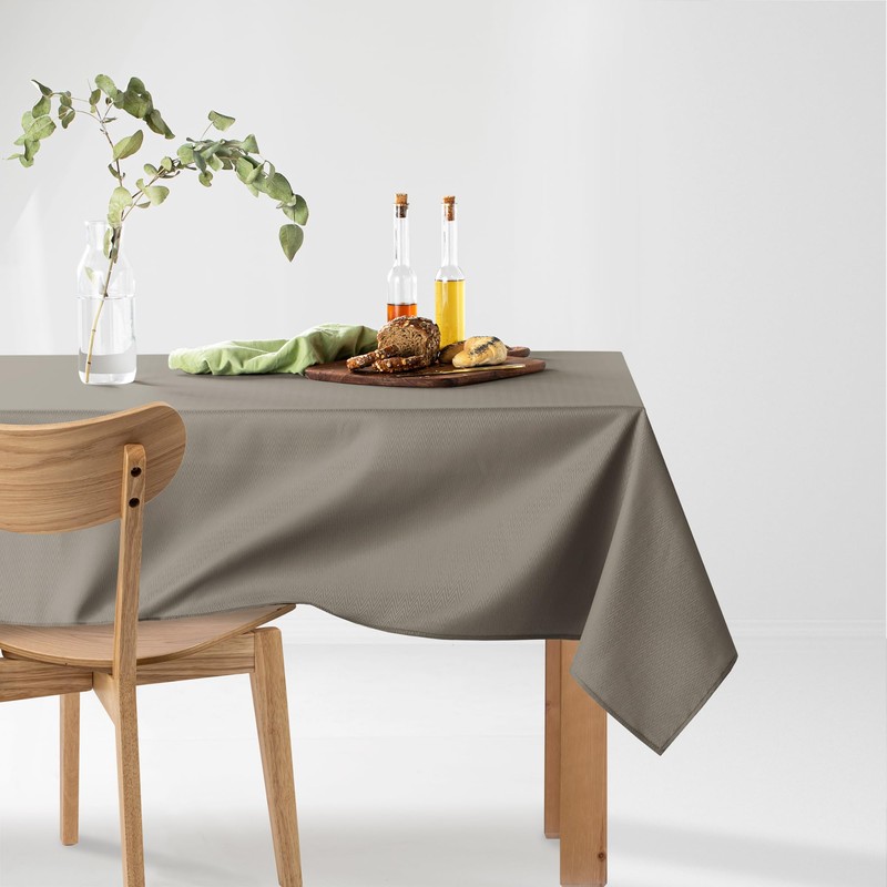Filumi Tablecloth 140 x 240 cm Oval Beige Washable for