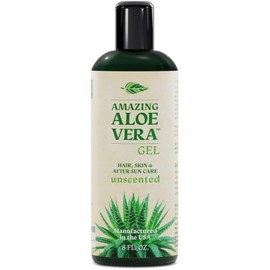 Green Leaf Naturals Aloe Vera Gel for Skin, Face and Hair, 8-Ounce