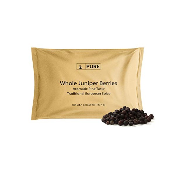 Juniper Berries (4 oz) Whole Seed Cone Berries, Pine Flavor