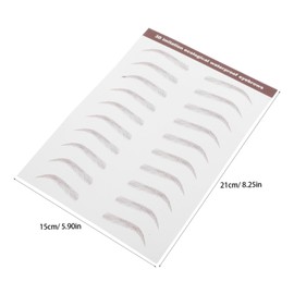 Mikinona 3 Sheets Hair Like Eyebrow Transfers for Women Easy Application Decal Shaping Stickers Durable Temporary Brow Brown for Beginners
