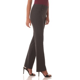 Rekucci Women's Smart Desk to Dinner Stretch Bootcut Pant w/Tummy Control (14, DK Charcoal)