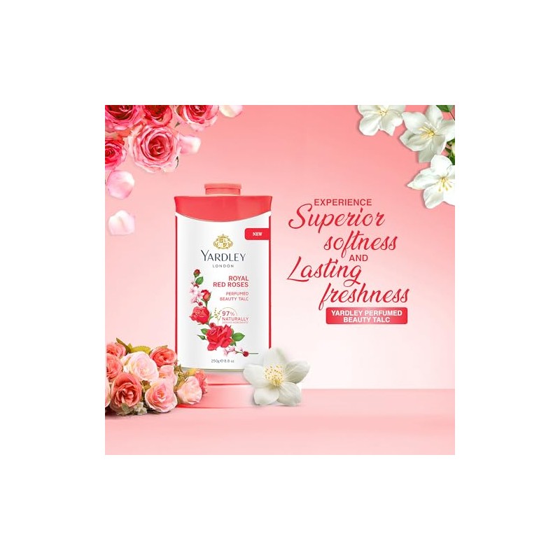 Yardley Red Rose Perfumed Talc 250 g