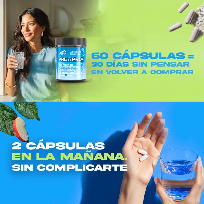 Probióticos Prebióticos Bpn Pro Enzimas Digestivas Digestión Absorción Nutrientes Cápsulas
