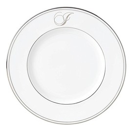 Lenox Federal Platinum Script Monogram Dinnerware Accent Plate, I