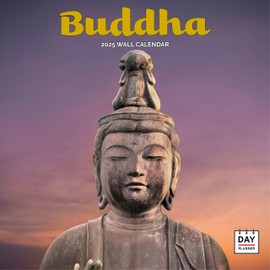 Dayplanner Publishing Buddha Calendar 2025, Large Square Wall Calendar, 16 Month, Buddha Gift Religion Calendar