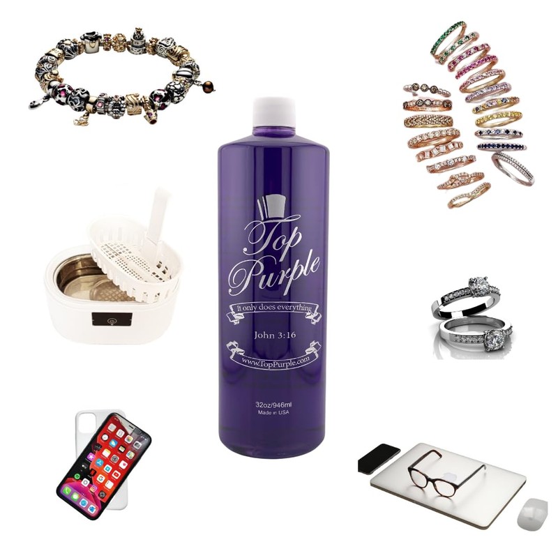 Top Purple Jewelry and More Cleaner 32 Ounce Refill &
