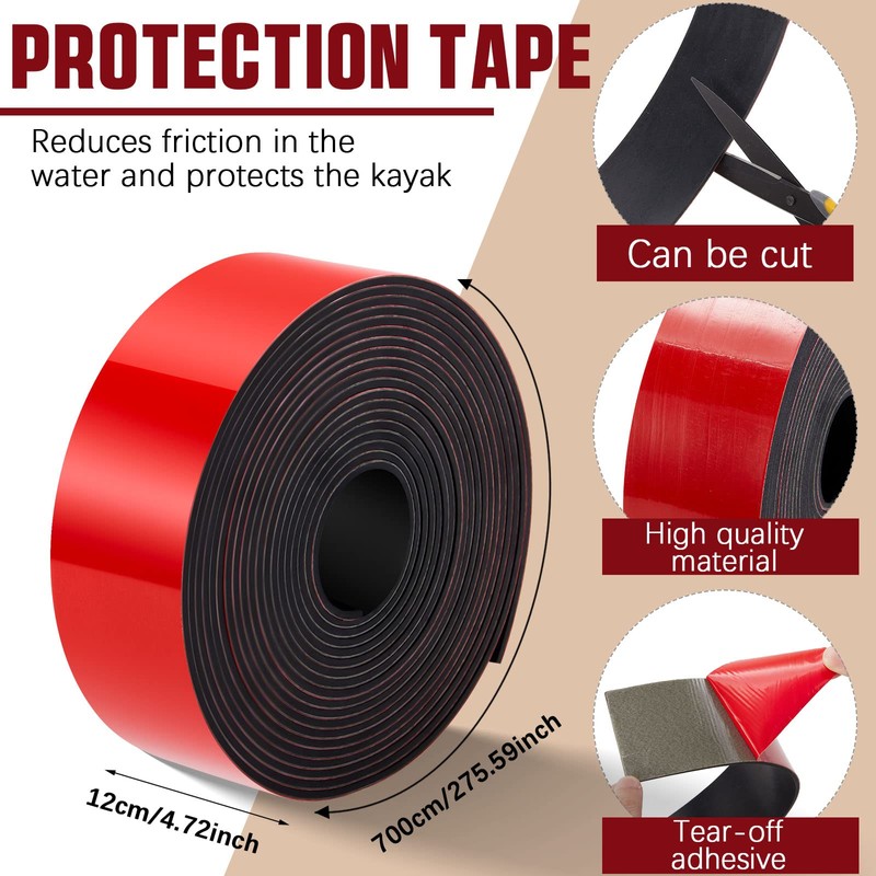 Amylove 1 Pcs Kayak Keel Guard Self Adhesive DIY Kayak