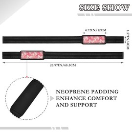 Correas de levantamiento de pesas con textura de mármol rosa rosa de 26 pulgadas para entrenamiento de potencia, correas de muñeca para levantamiento de pesas, levantamiento de peso, ejercicio