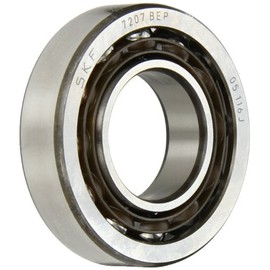 SKF 7208 BEP Light Series Angular Contact Ball Bearing, ABEC 1 Precision, 40° Contact Angle, Maximum Capacity, Open, Polyamide/Nylon Cage, Normal Clearance, 40mm Bore, 80mm OD, 18mm Width