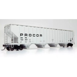 Rapido HO Scale ~ New ~ UNPX Procor Low Black Solid 5820 Covered Hopper ~157005A