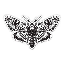 Death's Head Hawk Moth - 7" Vinyl Sticker - for Car Laptop I-Pad - Waterproof Decal