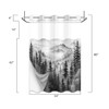 Forest Hookless Shower Curtain with Snap in Liner, Nature Mountain