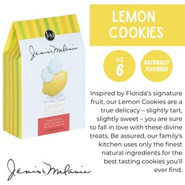 J&M Foods Lemon Cookies, Florida-Inspired, Made with Premium Natural Ingredients, Refreshing Citrus Flavor for Snacking & Gifts, 6 oz, 1 Pack