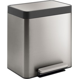 Kohler K-20942-ST 8-Gallon Compact Stainless Step Trash Can, Stainless Steel