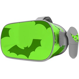 Decal Style Skin Wrap Compatible with Oculus Go Headset - Deathrock Bats Green (Oculus NOT Included)