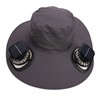 Solar Fan Hat Large Brim Quick Dry Breathable 3 Speeds