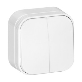 Miratic Light Switch Double IP20 White