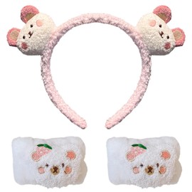 XPEX Stirnband mit Bärenohren, niedliches Party-Haarband für Gesichtsmaske, Spa und dekorative Accessoires für Erwachsene und Kinder